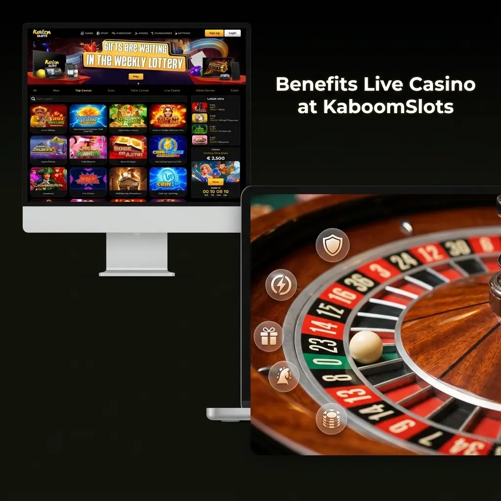 Live casino dealer at KaboomSlots with real-time streaming, UK-friendly payments, flexible limits, and mobile-ready gameplay