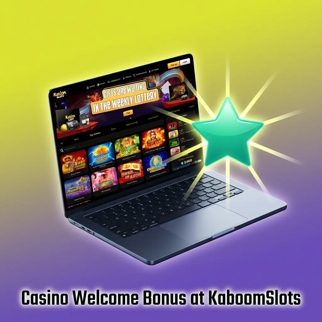 KaboomSlots casino welcome bonus offering new UK players 175% up to €1,000 on first deposit for live dealer games
