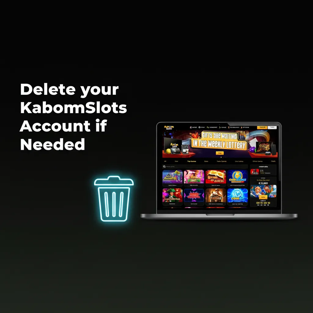 Steps to close your KaboomSlots account: time-out, self-exclusion, permanent closure; withdraw funds; GAMSTOP and BeGambleAware