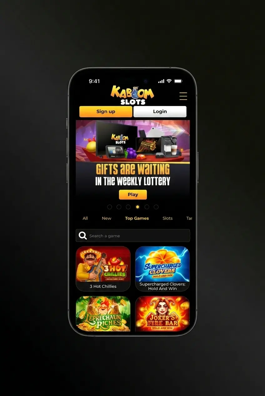 KaboomSlots deposit guide for UK users showing 5 steps from sign-in to funds confirmed via card or crypto