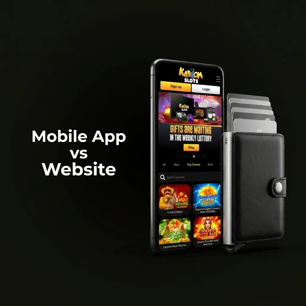 Mobile app vs website comparison table showing features like speed, login, notifications, and performance differences
