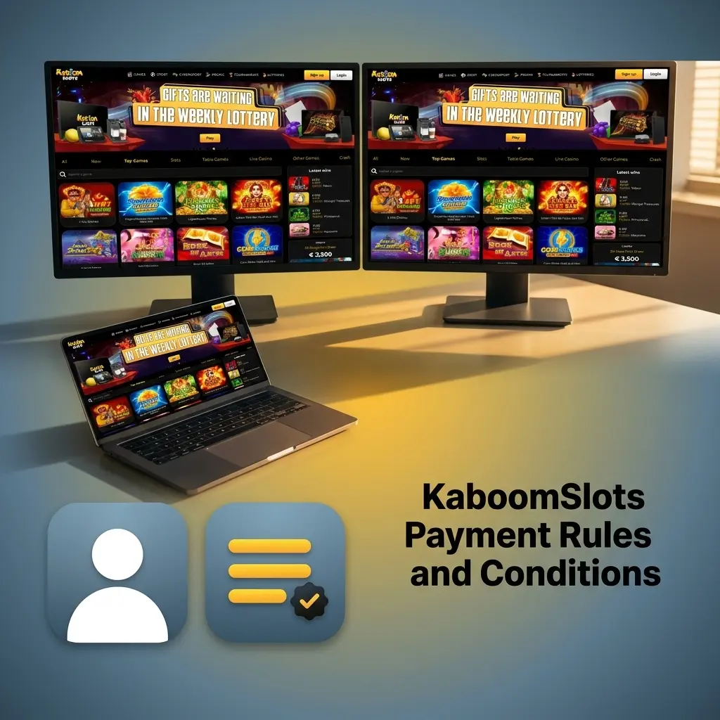 KaboomSlots UK payment rules covering deposits, withdrawals, verification, debit cards, and bonus wagering conditions