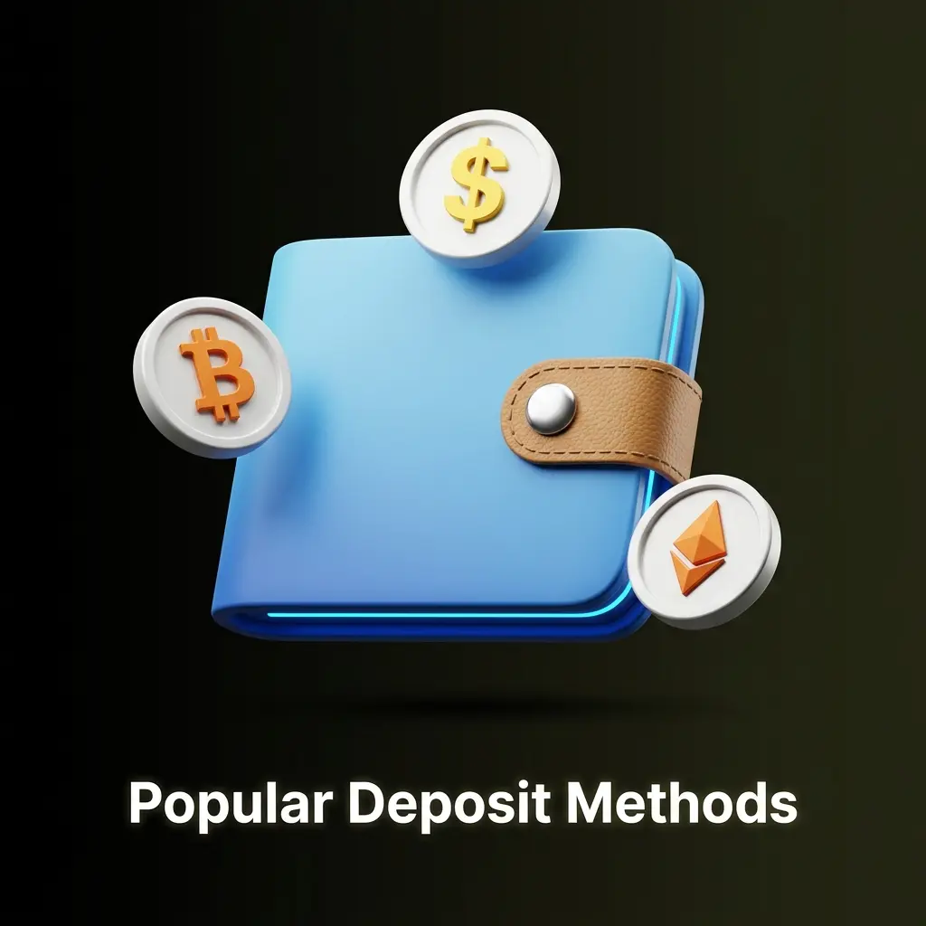Popular UK casino deposit methods including Visa Debit, Mastercard, Bitcoin and Ethereum options for online players