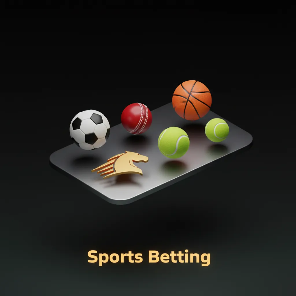 KaboomSlots sports betting: 30+ sports with pre-match and in-play markets, live stats; icons for football, racing, tennis.