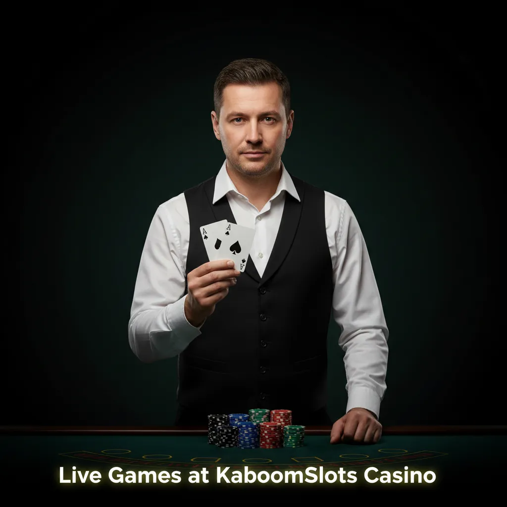 KaboomSlots live casino lobby: 250+ tables and shows—roulette, blackjack, baccarat, poker, TV games—desktop and mobile.