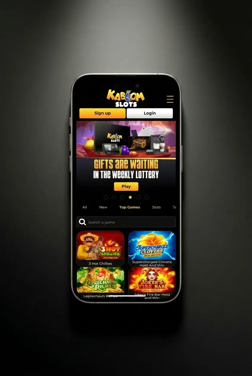 KaboomSlots withdrawal steps: sign in, choose method, enter £10–£20,000, complete KYC, submit request