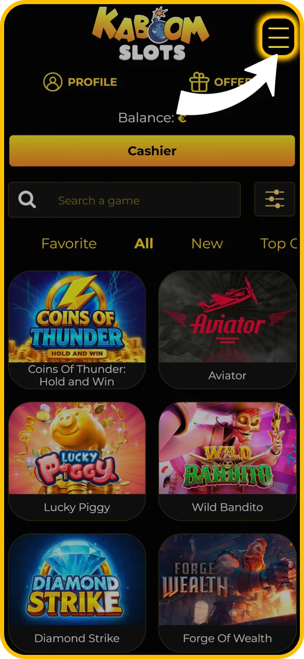 Enable mobile app alerts and updates on KaboomSlots official platform.