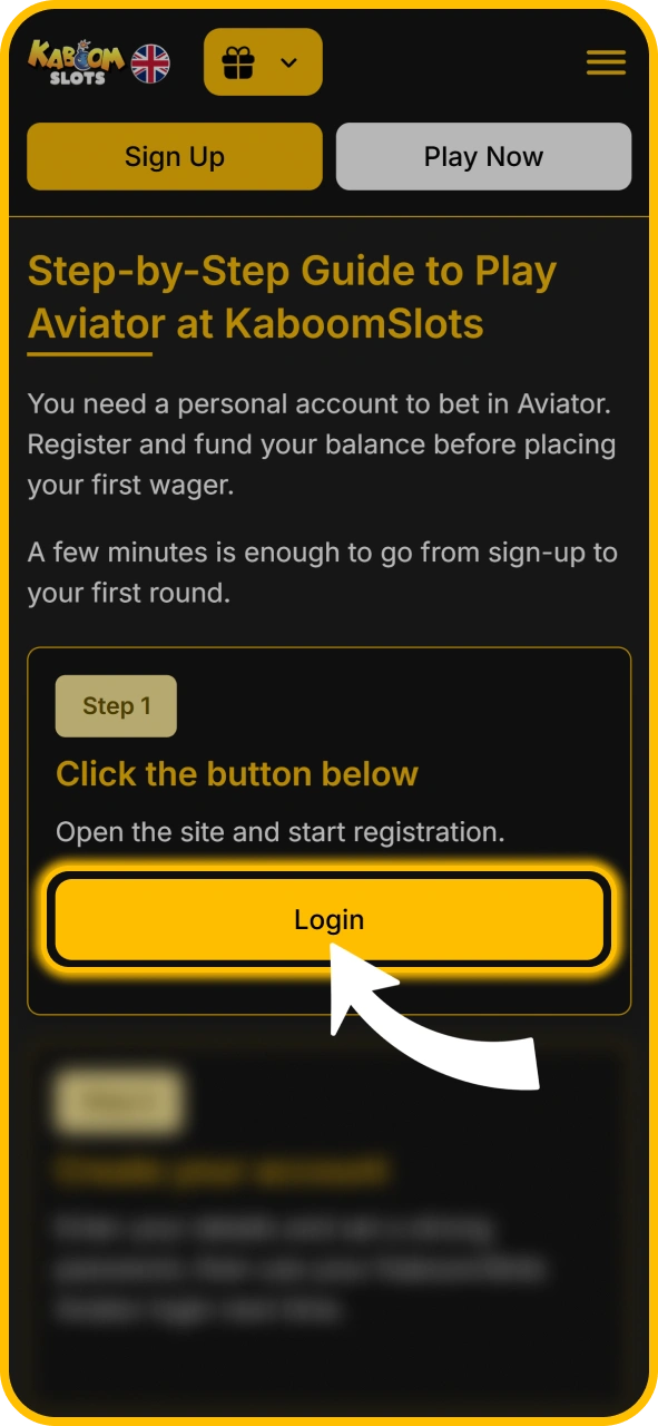 Open the site to register on KaboomSlots official website today.