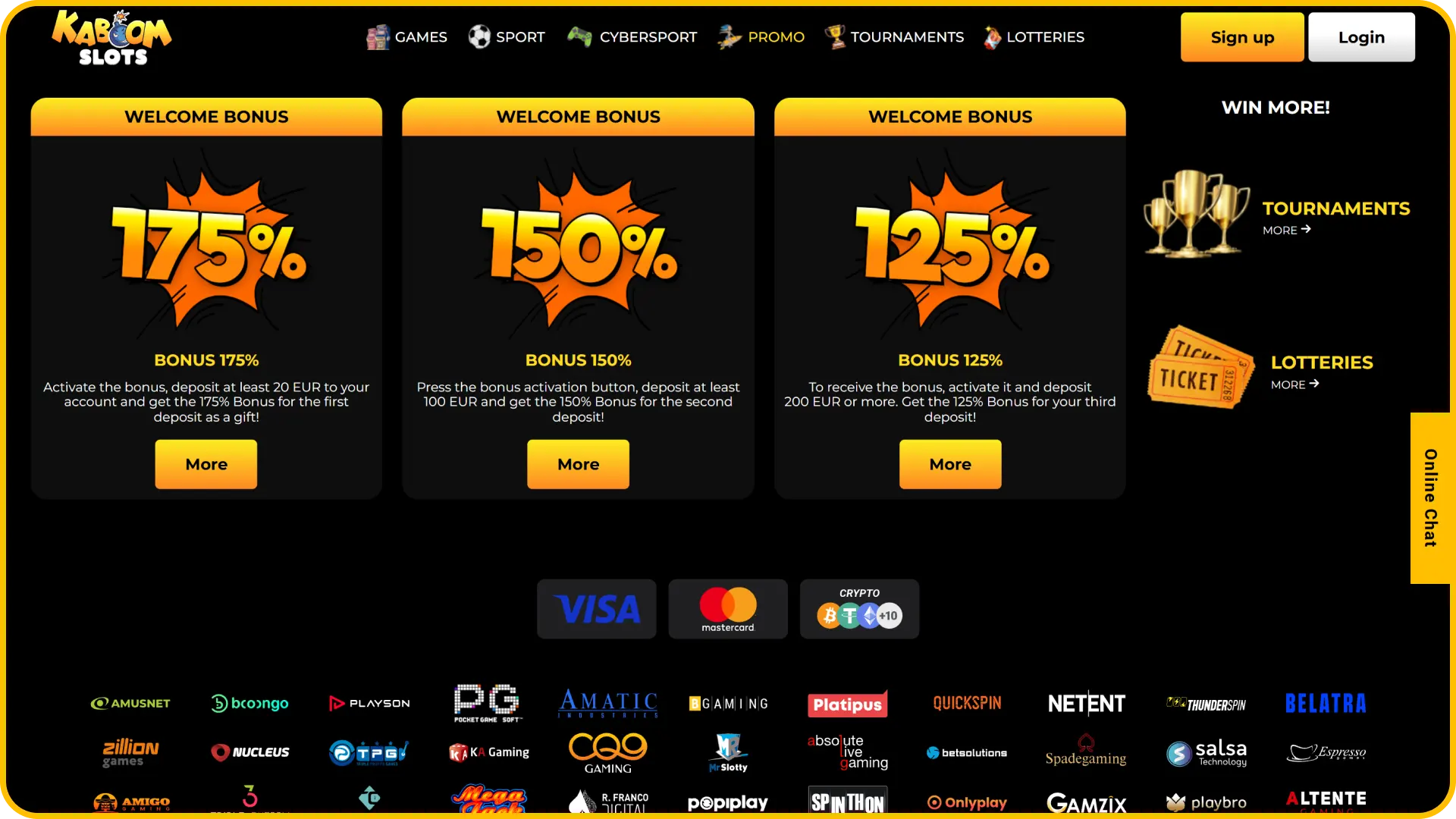 Claim lucrative bonus offers and rewards on KaboomSlots official page.