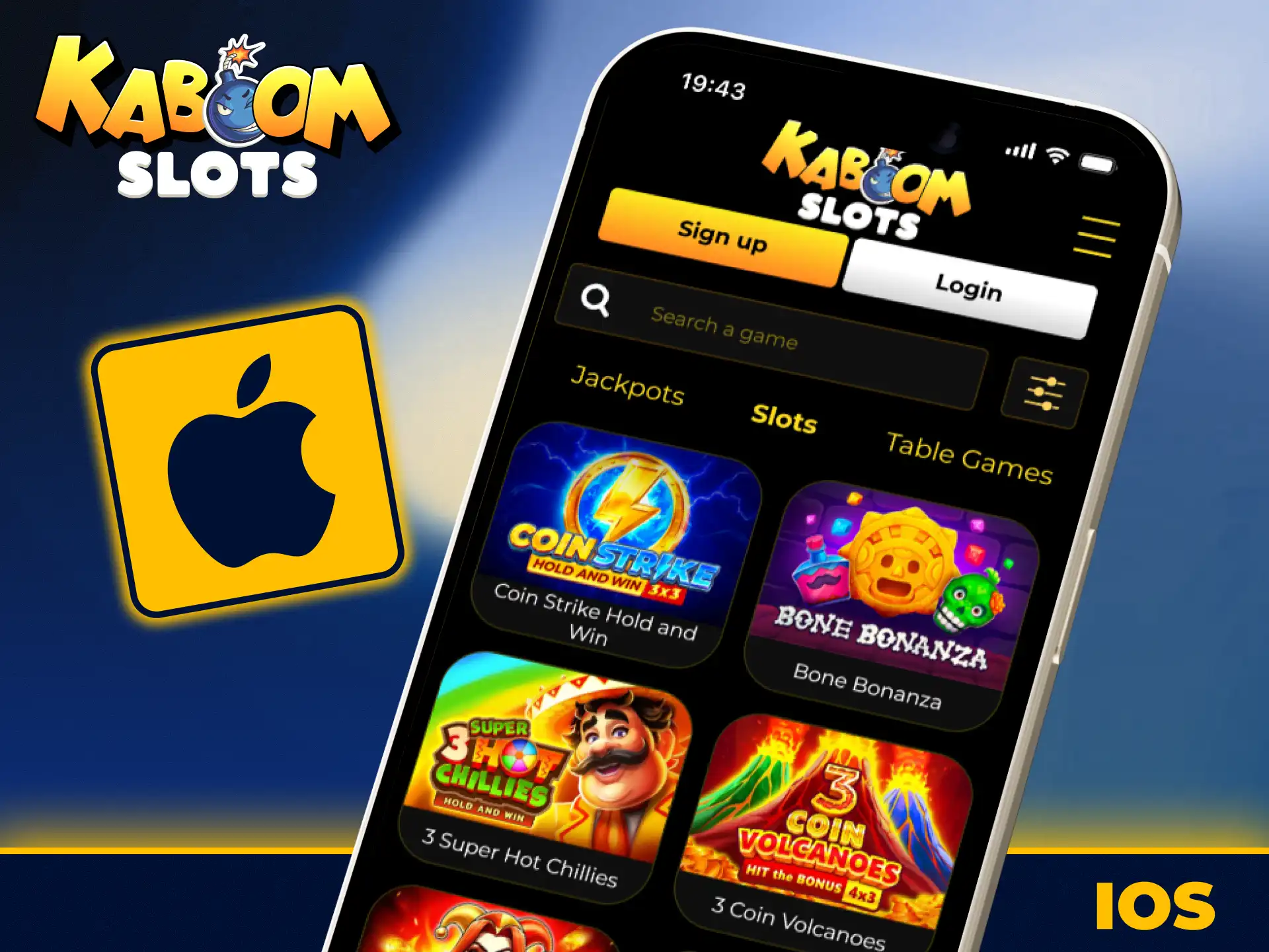 Add a quick mobile shortcut using KaboomSlots official iOS site.