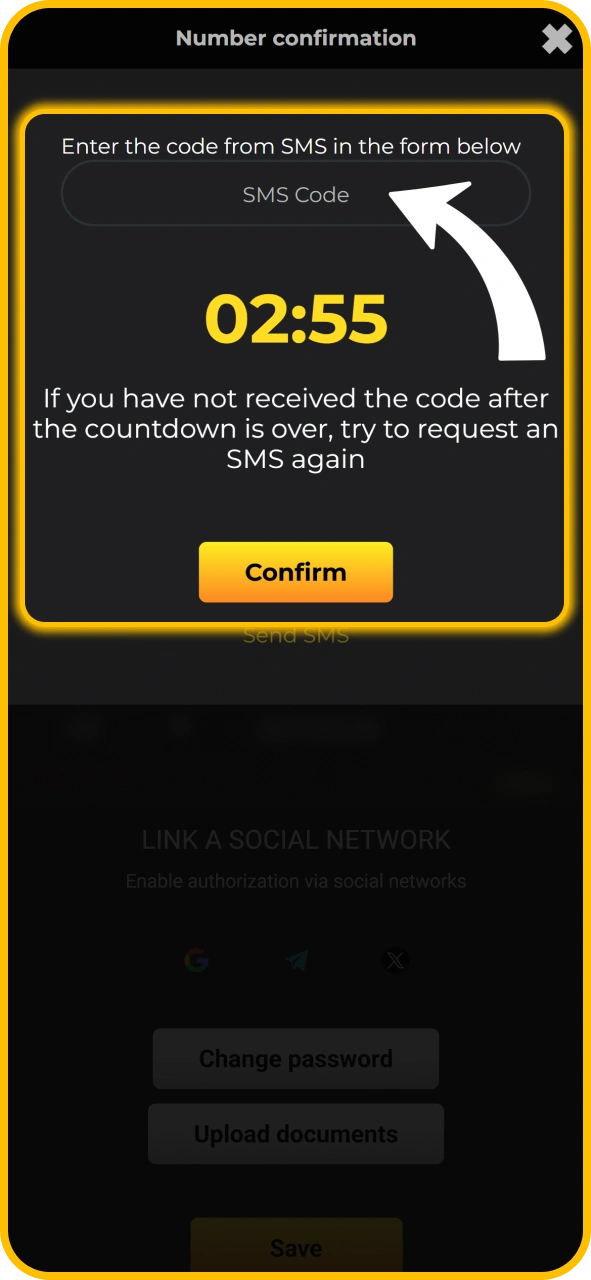 Confirm your email address and phone on KaboomSlots official.