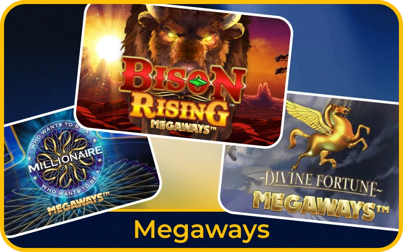 Spin dynamic Megaways slot reels at KaboomSlots official casino.